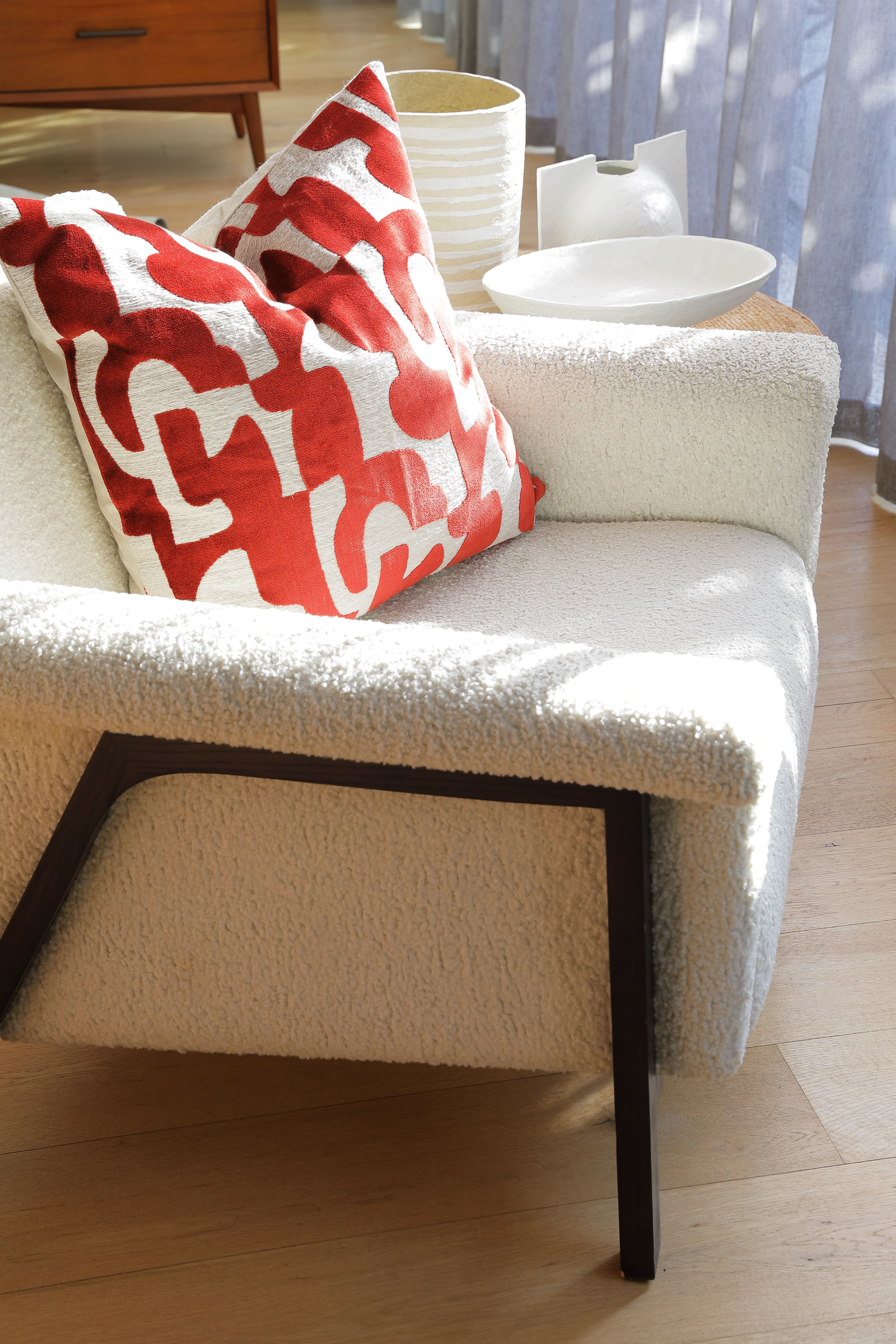 Decoupe Velvet Linen Terracotta - Image 4